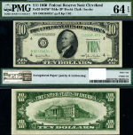 FR. 2010 DW* $10 1950 Federal Reserve Note Cleveland D-* Block Wide Choice PMG CU64 EPQ Star