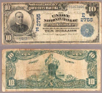 Franklinville NY $10 1902 DB National Bank Note Ch #2755 Union NB Very Good