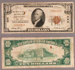 Geneseo NY $10 1929 T-1 National Bank Note Ch #886 Genesee Valley NB VG/F