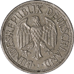 Germany 1 Mark 1956-J KM#110 VF+