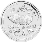 2019 Australia 1 Ounce Silver Pig Lunar Series II BU