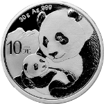 2019 China 10 Yuan 30 Gram Silver Panda BU - STOCK