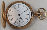 Elgin Pocket Watch 0 Size 7 J. 14k Hunting - Working