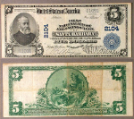 Santa Barbara CA $5 1902 PB National Bank Note Ch #2104 First NT and SB Very Fine