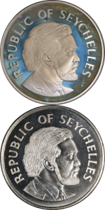 Seychelles 1977 25 Rupees Queen&#39;s Silver Jubilee 2 Coin Lot - 1.29oz ASW