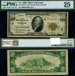 FR. 1860 D* $10 1929 Federal Reserve Bank Note Cleveland D-* Block PMG VF25 Star