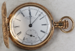 American Waltham Gorgeous Case Pocket Watch 6 Size 14k Hunting - Working