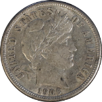 1906-P Barber Dime