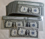 FR. 1606 $1 1934 Silver Certificate 61pc Consec. Lot Gem PMG 65-67 EPQ