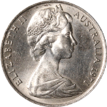 Austrailia 10 Cents, 1971 KM #65,  Unc