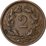 Switzerland 1936-B Two (2) Rappen KM#4.2a