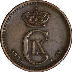 Denmark 1882 Ore KM#792.1 VF