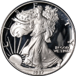 1987-S Silver American Eagle $1 ANACS PF70 DCAM - STOCK