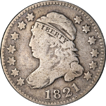1821 Bust Dime Large Date Choice VG+ Superb Eye Appeal Strong Strike