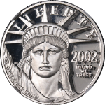2002-W Platinum American Eagle $50 NGC PF70 Ultra Cameo STOCK