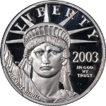 2003-W Platinum American Eagle $50 PCGS PR70 DCAM
