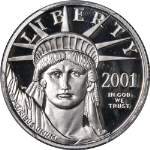 2001-W Platinum American Eagle $25 PCGS PR70 DCAM