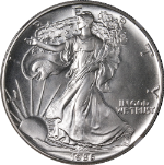 1986 (S) Silver American Eagle $1 NGC MS70 Struck San Fran Mint Trolley - STOCK