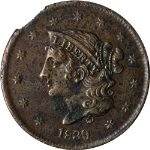 1839 Large Cent - Clipped Planchet