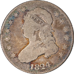 1824/2 Bust Quarter Nice VG Key Date Great Eye Appeal Nice Strike