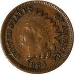 1864BR Indian Cent