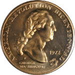 1972 American Revolution Bicentennial Coin George Washington - OGP