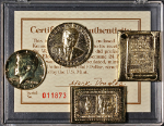 1980 Kennedy Half Dollar &amp; Medals 24k Gold Plated - COA