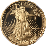 1990-P Gold American Eagle $5 NGC PF70 Ultra Cameo Brown Label
