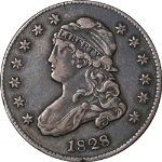 1828 Bust Quarter Choice AU Superb Eye Appeal Strong Strike