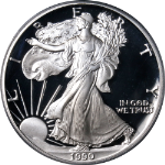1990-S Silver American Eagle $1 PCGS PR70 DCAM - STOCK