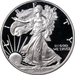 2001-W Silver American Eagle $1 PCGS PR70 DCAM - STOCK