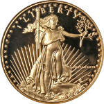 1986-W Gold American Eagle $50 NGC PF70 Ultra Cameo First Year Issue Label
