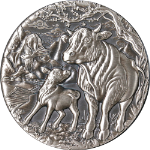 2021-P Australia Year of the Ox (Antiqued) 2 Ounce Silver Lunar Series III COA