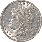 1878-P 7TF Rev 78 Morgan Silver Dollar NGC MS60 Nice Strike