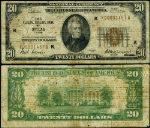 FR. 1870 K $20 1929 Federal Reserve Bank Note Dallas Fine Mounted