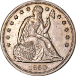 1850-O Seated Liberty Dollar Nice AU Details Decent Eye Appeal Nice Strike