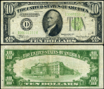 FR. 2006 D $10 1934-A Federal Reserve Note Mule Cleveland D-A Block VF