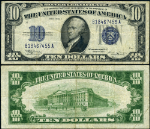 FR. 1703 $10 1934-B Silver Certificate B-A Block VF