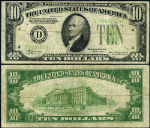 FR. 2006 D $10 1934-A Federal Reserve Note Mule Cleveland D-A Block Fine