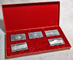 W.H. Foster Vintage Silver Bar Set - (5) 3oz 999 Fine - Silver Mining Companies