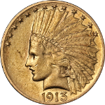 1913-P Indian Gold $10 Nice XF/AU Nice Eye Appeal Nice Luster Nice Strike