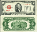 FR. 1508 $2 1928-G Legal Tender E-A Block AU+