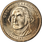 2007 Washington Presidential Dollar Missing Edge Lettering ICG MS64 Mint ERROR
