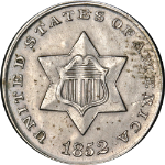 1852 Three (3) Cent Silver Nice Unc Details Nice Eye Appeal Nice Strike