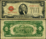 FR. 1505 $2 1928-D Legal Tender Non-Mule B-A Block Fine - RARE