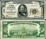 Winterset IA-Iowa $50 1929 T-1 National Bank Note Ch #2002 Citizens NB XF