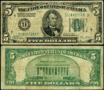 FR. 1950 I $5 1928 Federal Reserve Note Minneapolis I-A Block Fine - Tear