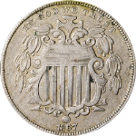 1867 Shield Nickel -  No Rays