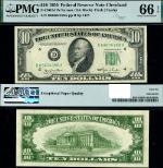 FR. 2010 D N $10 1950 Federal Reserve Note Cleveland D-A Block Gem PMG CU66 EPQ