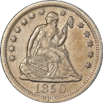 1850-O Seated Liberty Quarter Choice AU Details Nice Eye Appeal Strong Strike